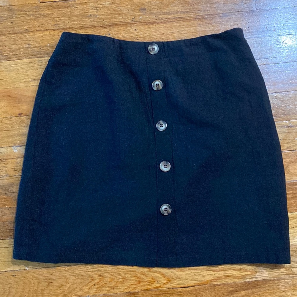 J.O.A. Black Linen Skirt